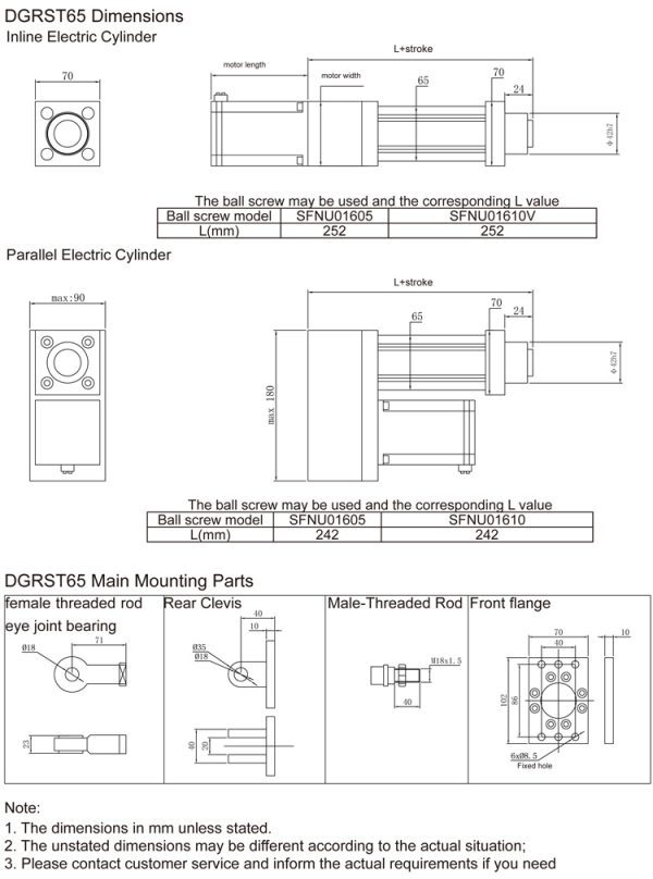 High Efficiency Ball Screw Electric Actuator For Lifting Positioning